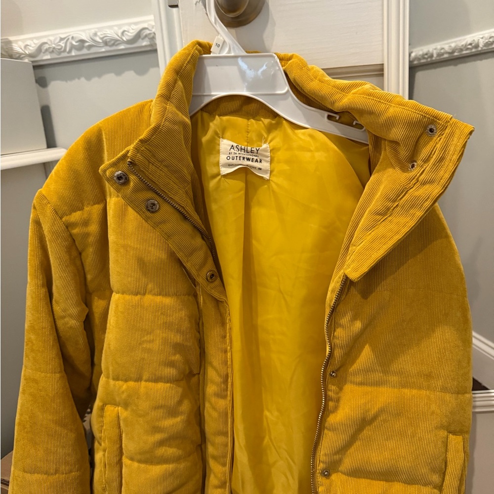 Ashley Outerwear Yellow Corduroy Jacket